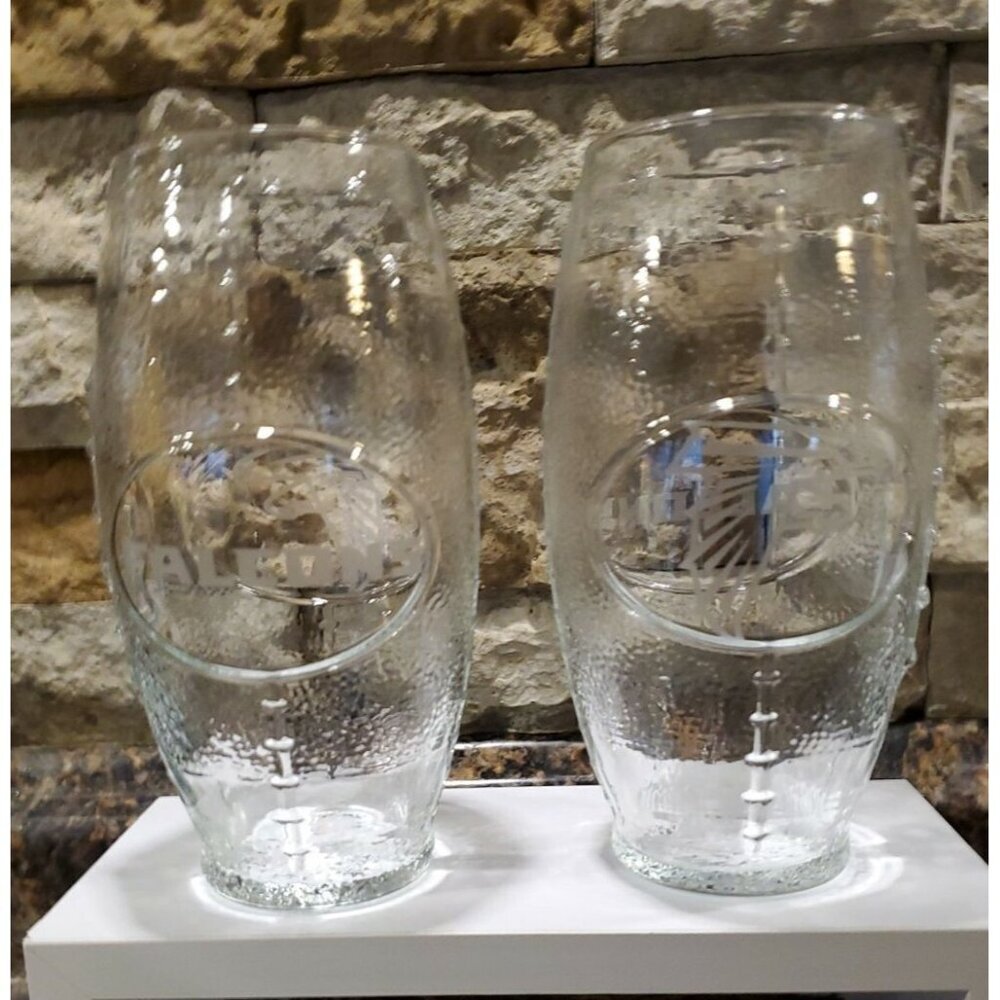 Falcons Football Shaped Beer glass Falcons Fans Clear Glass Set of 2